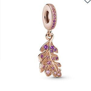 Oak leaf dangle charm